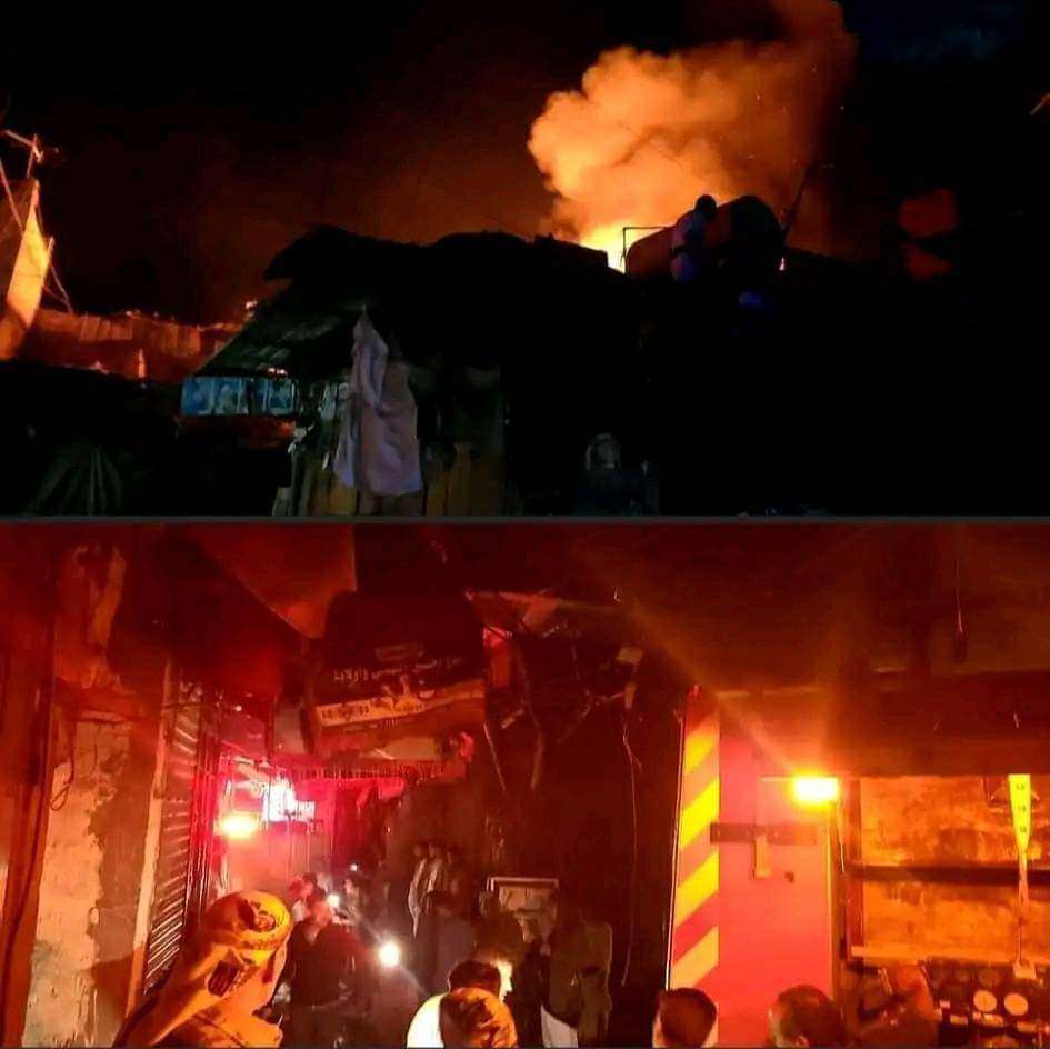 عاجل:انفجار عنيف يتسبب باندلاع حريق ضخم بقلب صنعاء والكشف عن ماحدث
