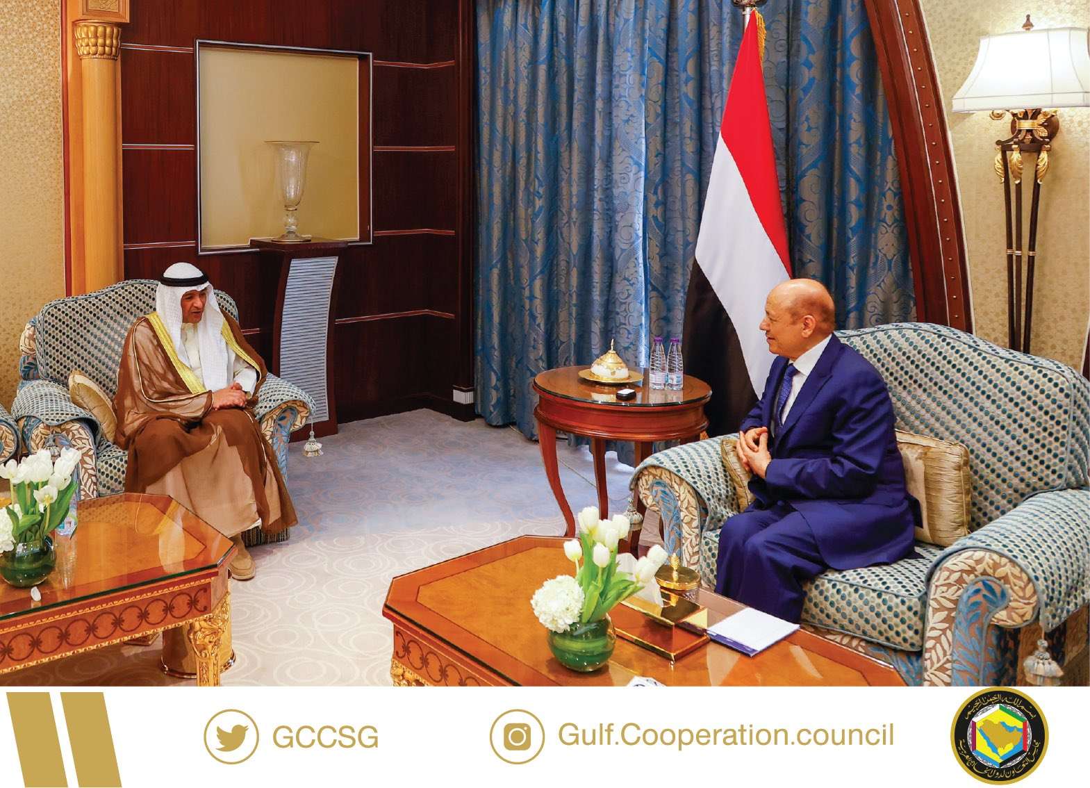 مجلس التعاون الخليجي يكشف موقفه رسميا من استمرار الوحدة اليمنية ويبلغ العليمي بهذا الامر