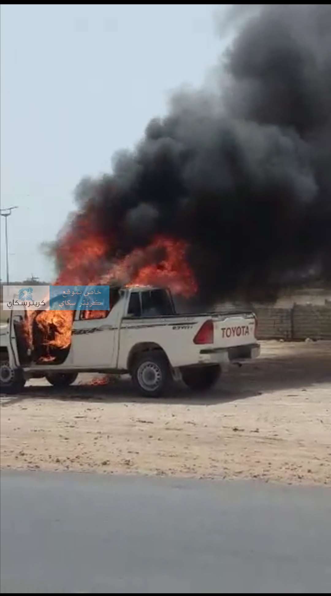 بالفيديو اندلاع حريق ضخم بسيارة لسبب صادم