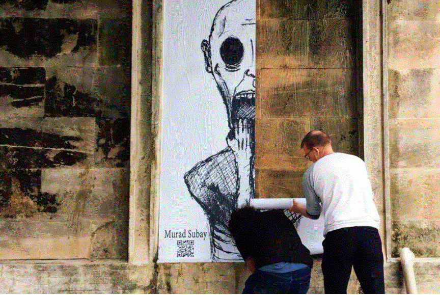 جرافيتي يمني يشكو تعرض جدرايته للتخريب في باريس