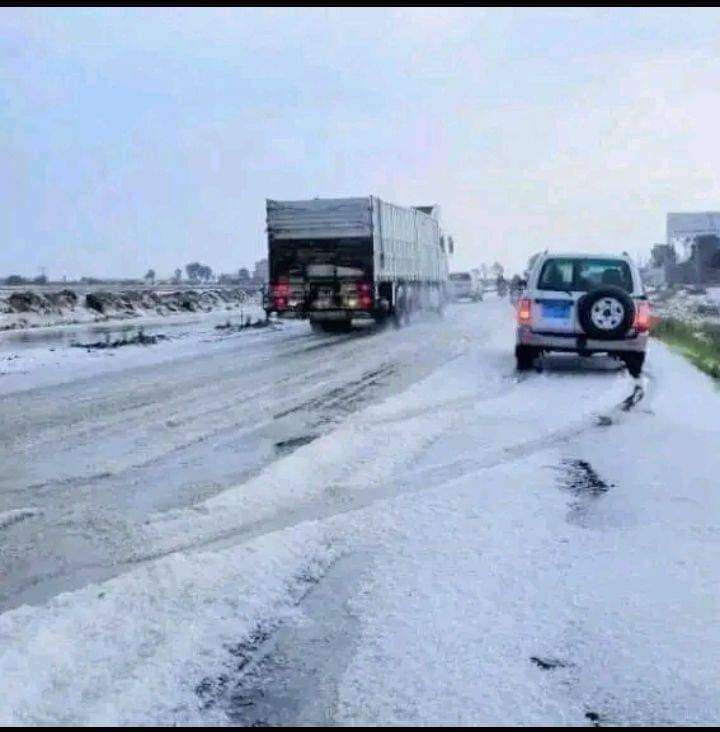 بالصور .. الثلوج تغطي محافظة ذمار