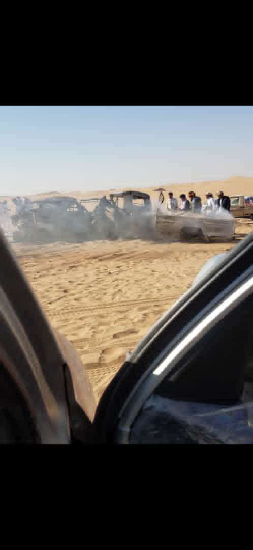 وفاة 7 أشخاص إثر حادث مروري مروع بالطريق الصحراوي شمال مأرب